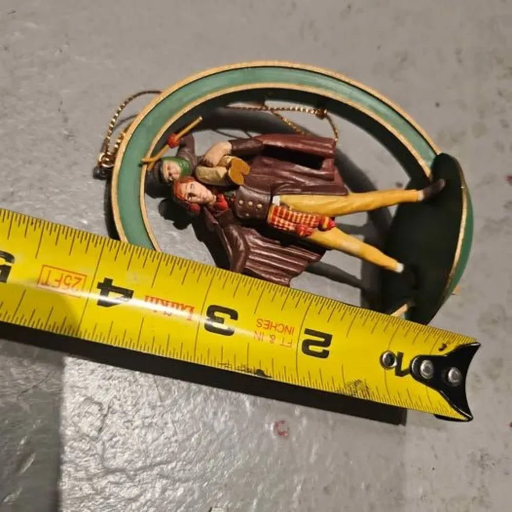 Vintage A Christmas Carol Bob Cratchit Tiny Tim Ornament 1979 Norman Rickwell